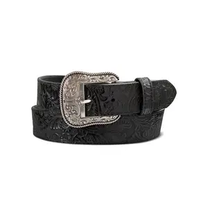 Women's Floral Embossed Rope Belt