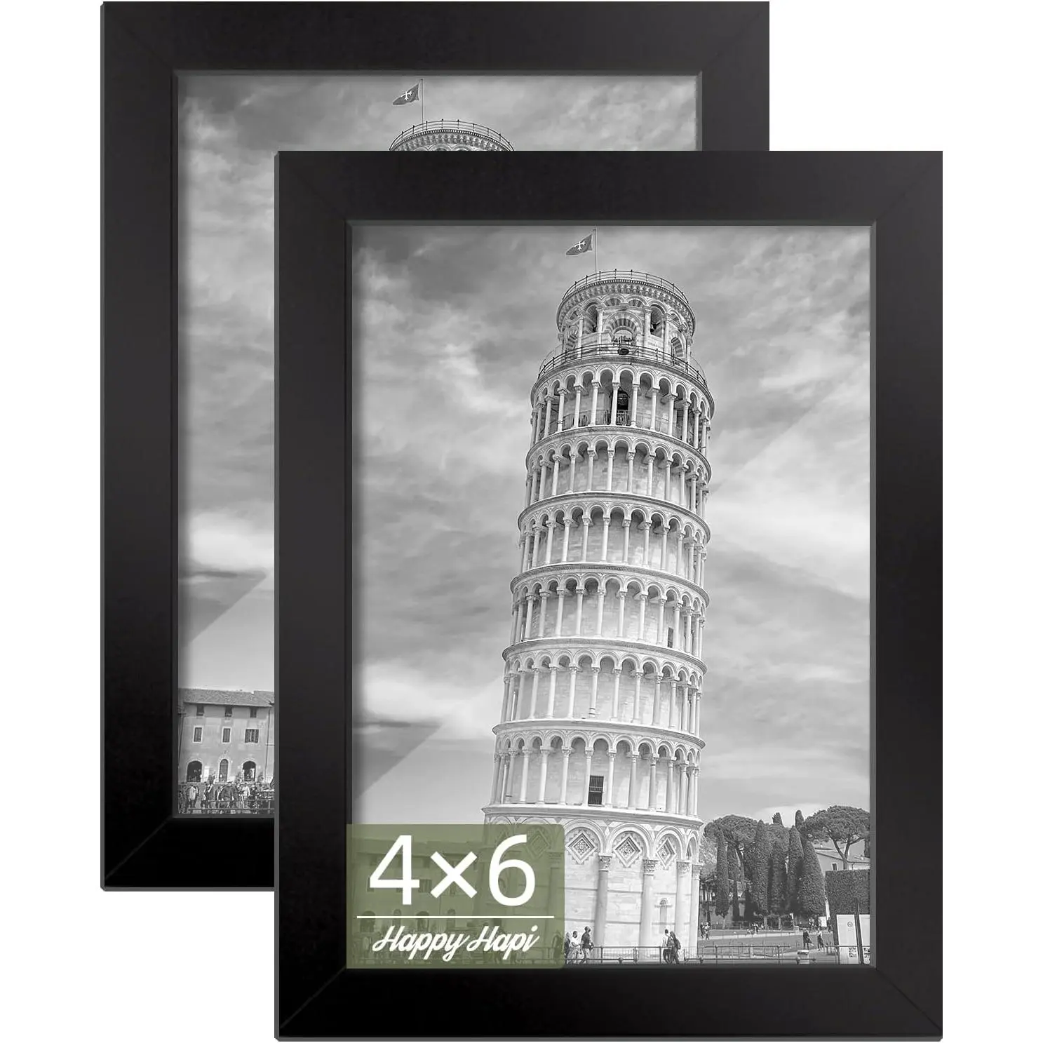 4x6 Picture Frame, Black Picture Frames, Tabletop or Wall Display Decoration Photo Frames for Photos, Paintings, Landscapes, Posters, Artwork