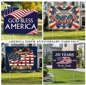 250 Years America Yard Sign,250 Yard Sign Patriotic, 250 Years We The People Yard Sign, Patriotic Garden Decor, Printed on Both Sides, Made In USA, Patriotic 4th of July Lawn Decor