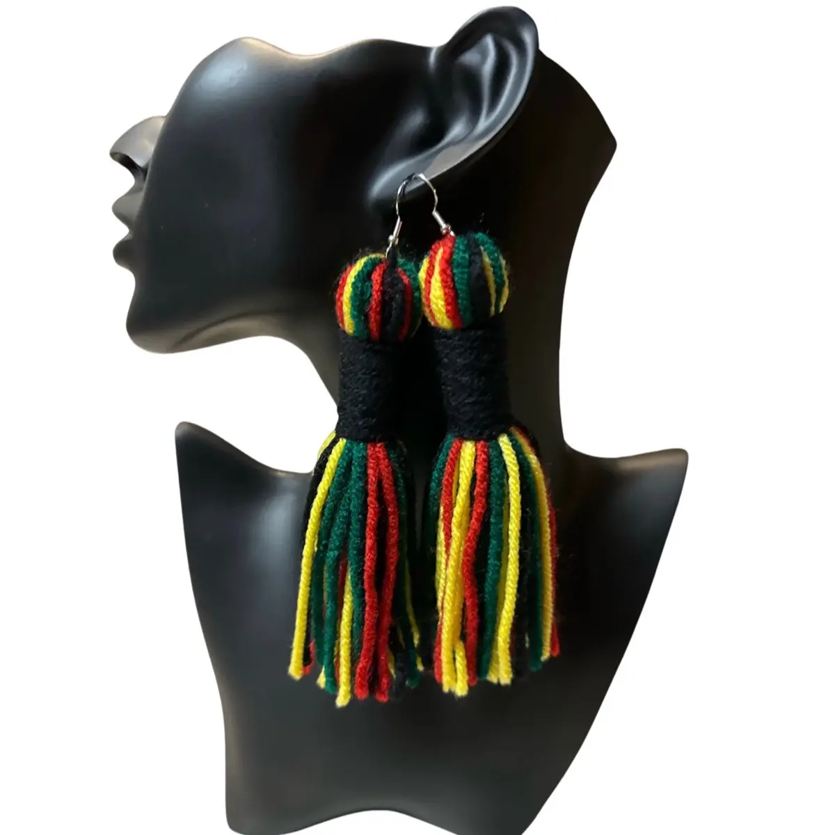 Loop Tassel Yarn Earrings | Handmade | Lightweight | Everyday Wear | Fashionable | 3 -4 Inch Hang | Christmas Attire