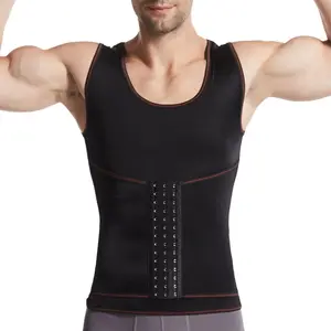 Men's Plus Size Fitness Compression Tank Top, Chest & Tummy Support, Breathable Body Shaper Undershirt for Gym”