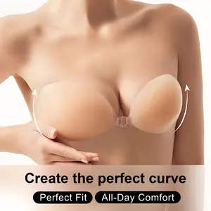 Sticky Push Up Inserts with Double - Sided Adhesive, Ideal for Women's Daily Wear and Swimsuits, Seamless Bra Cups for Instant Boost bra Comfort Womenswear Basic Backless Buckle