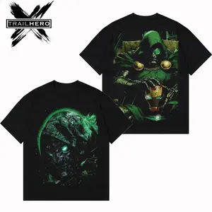 TRAIL HERO - DR. DOOM BIG FACE Premium Acid Washed Hoodie T-Shirt, En Sabah Nur Hoodie Shirt, Character Comics Fans Shirt, Superhero Washed Shirt, Comic Book Fans T-Shirt, Superhero Graphic Tee Cotton
