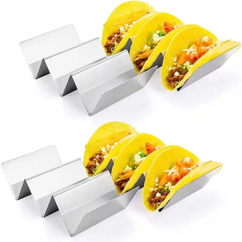 Stainless Steel W-shaped Mexican Tortilla Holder Outdoor Home Corn Tortilla Holder Kitchen and Restaurant Gadgets Baking Tools