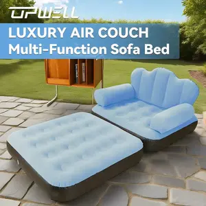 This new generation of 2-in-1 inflatable bed, a portable sofa, is a quick-inflating and foldable inflatable sofa bed suitable for outdoor camping and patio use.