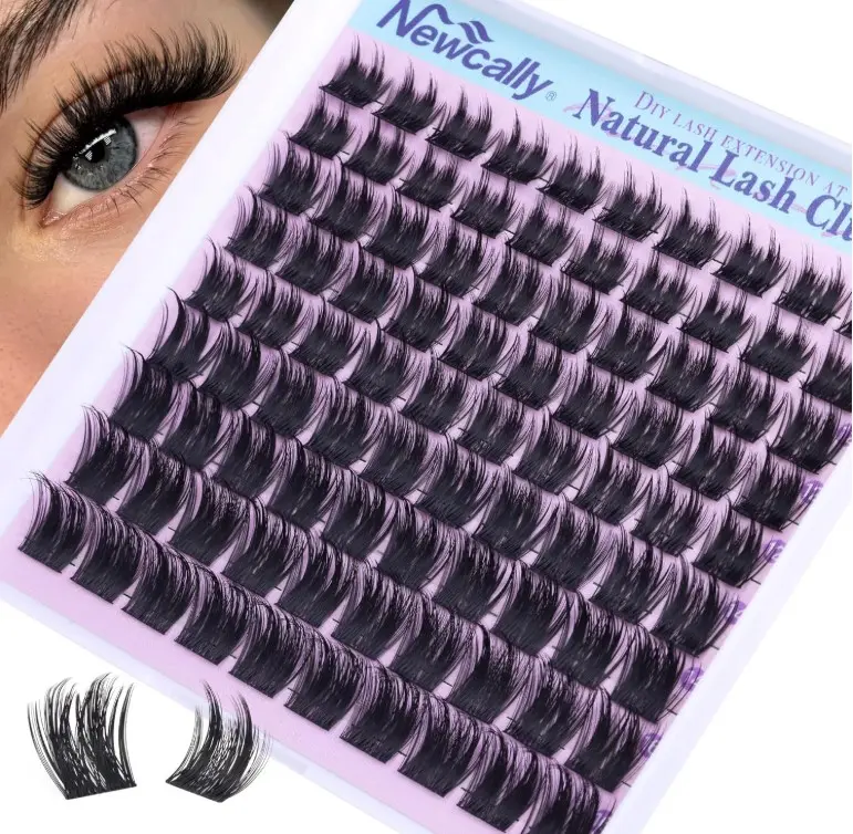 Wispy Lash Clusters Manga Eyelash Clusters Spikes10-16MM Volume Cluster Eyelash Extensions D-Curly Individual Lashes Anime Lashes Clusters by Newcally
