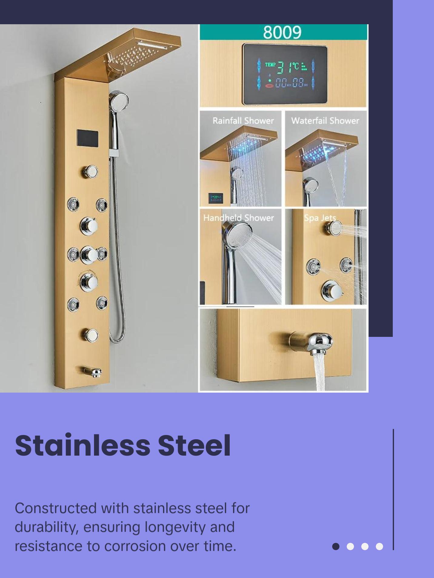 LED Rainfall Shower Panel System