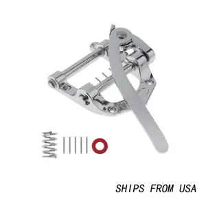 Guitar Vibrato Tailpiece Tremolo Bridge For Tele SG LP Jazz Electric Guitar Chrome 6 String Compensated Brass Saddles