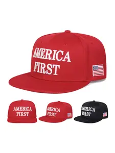 Unisex America First Hip-Hop Baseball Cap, Adjustable Snapback Cap for Spring & Fall, Outdoor Sun Protection, Travel Beach Vacation