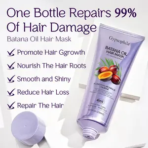 Gypsophila Batana Oil Hair Mask & Rosemary  4in1 Formula for Nourishing, Strengthening, Repairing & Reviving Hair, Reduces Hair Loss, 230ml, Suitable for All Hair Types