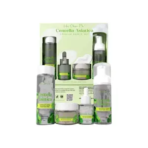 Her Choice PH Centella Asiatica Premium Repair Skincare Set – Facial Foam Wash, Hydrating Toner, Soothing Serum & Moisturizing Cream with Camellia Oil, Aloe Vera, Niacinamide & Hyaluronic Acid – Korean Formula