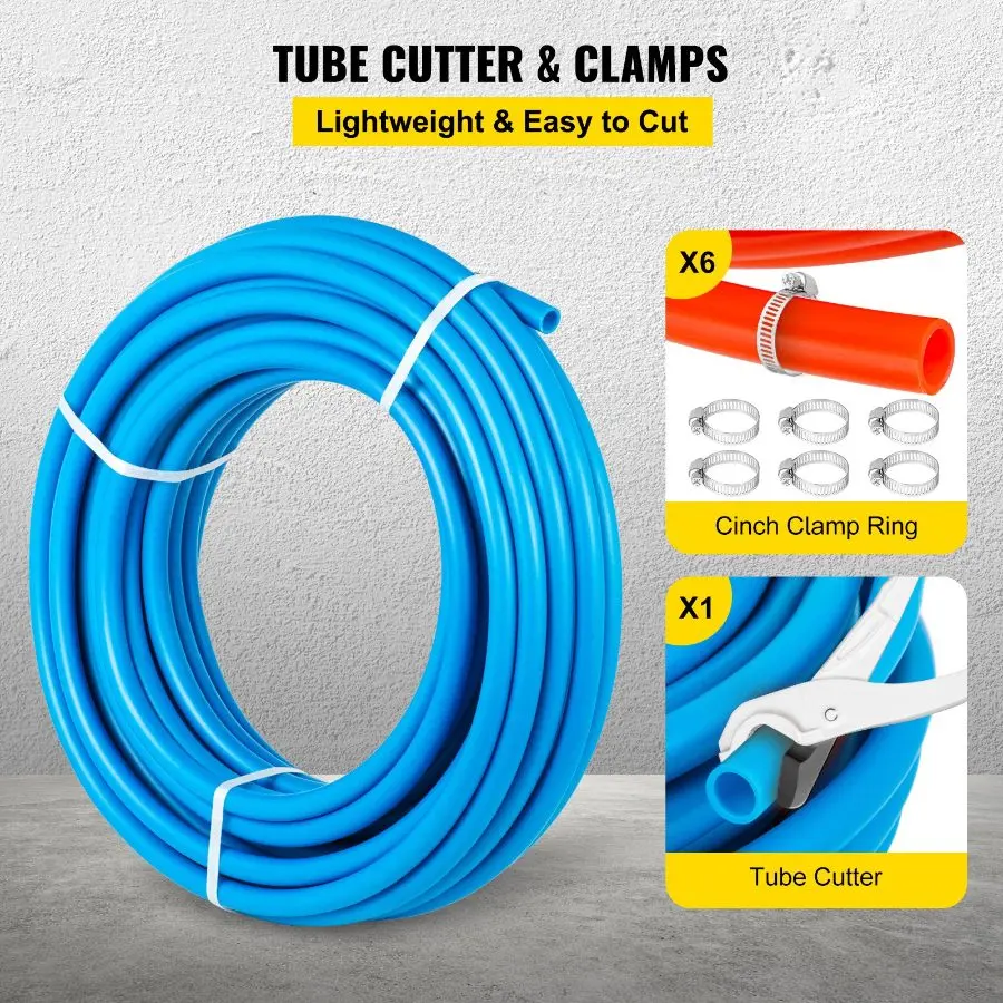 Summervibes VEVOR Oxygen-Barrier PEX Tubing 300Ft Red+ 300Ft Blue 1/2 ...