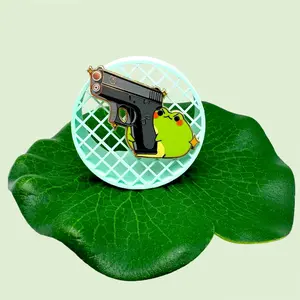 Gun Frog Pin