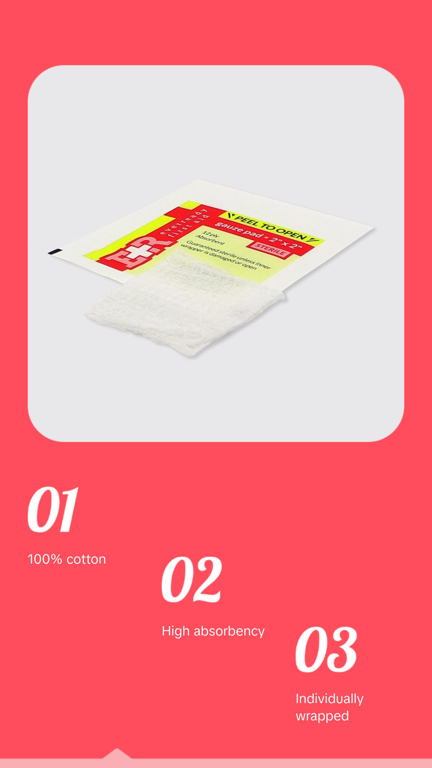 Sterile 12-Ply Cotton Gauze Pads