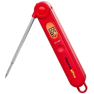 ThermoPro TP03B Digital Meat Thermometer - Instant Read with Backlight, Perfect for Grill, BBQ, Deep Fry, Candy, Bread & Coffee with Pop-up Probe