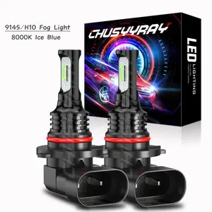 Ice Blue 9012 LED Headlight 8000K High/Low Beam Bulbs for 2015 DODGE Charger