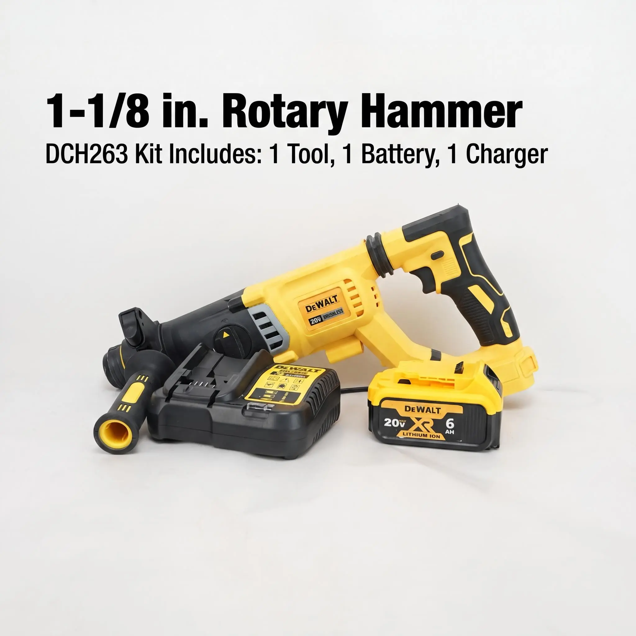 DCH263 3.0J SDS Hammer, 2.7kg Bare Tool for Rebar & Metal Drilling Tasks brushless heavy-duty hand high torque high-quality long lifespan accessory auto switch cordless