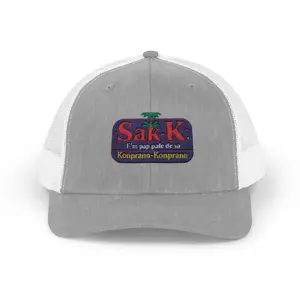 Sak-K Logo Snapback Cap | Embroidered Mesh Trucker Hat