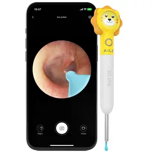 Ear Wax Removal Tool with 6 LED Camera 1080P HD Waterproof Endoscope Portable Type-C Rechargeable Ear Cleaner for Android & IOS Devices