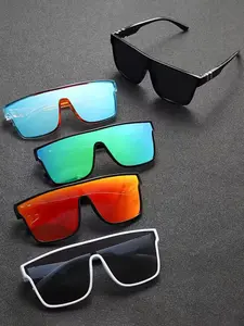 5-Piece Set of Men's Decorative Glasses, Fashion Glasses, Multi-Color Unique Design for Women's, All Seasons Punk Style