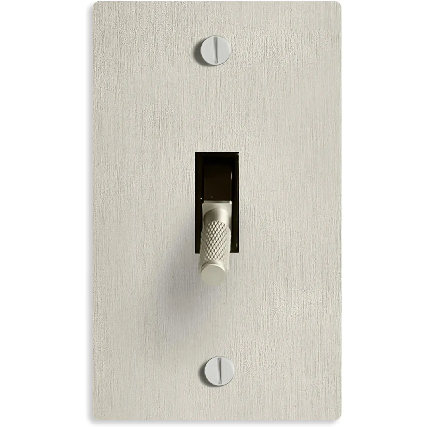 Select Lighting Satin Nickel Plated Toggle Switch, 15A 120V AC Wall Mount, 3-Way Compatible Vintage Style Single Pole with Faceplate & Switch Module