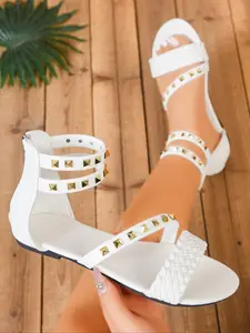 New Rivet Sandals, Sweet Cool Summer Essential, Comfortable and Fashionable, Perfect for Casual Wear, Stylish Footwear for Women, Rubber