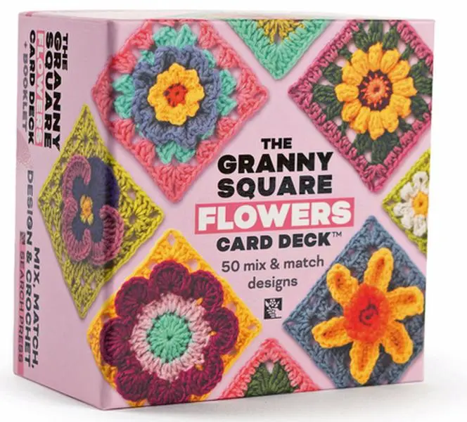 The Granny Square Flowers Card Deck - 50 Mix and Match Designs, Fabulous Floral Granny Look Craft Card Deck, by Claire M. Montgomerie