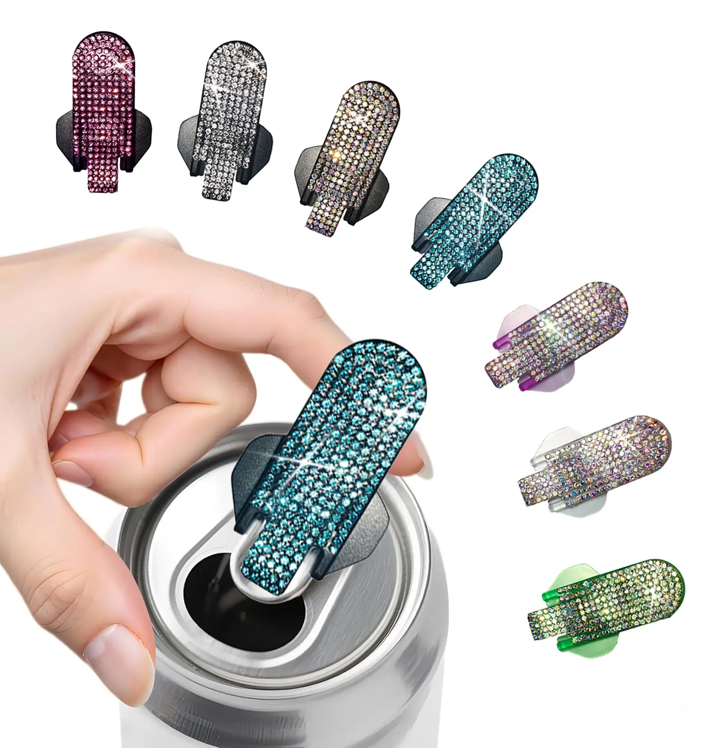4-Pack Can Tab Opener-Easy Tab Opener& DrinkProtector The manual simple can opener is suitable for easy opening of beverages such as soda water, beer, cola, etc. It can effectively prevent pests and dust during gatherings, camping, or barbecues,summervibe