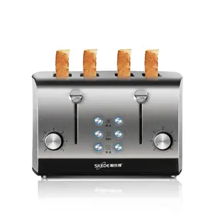Hotel & Household 4-Slice Bread Toaster Automatic Breakfast Toaster Machine for Home Restaurant Commercial Use