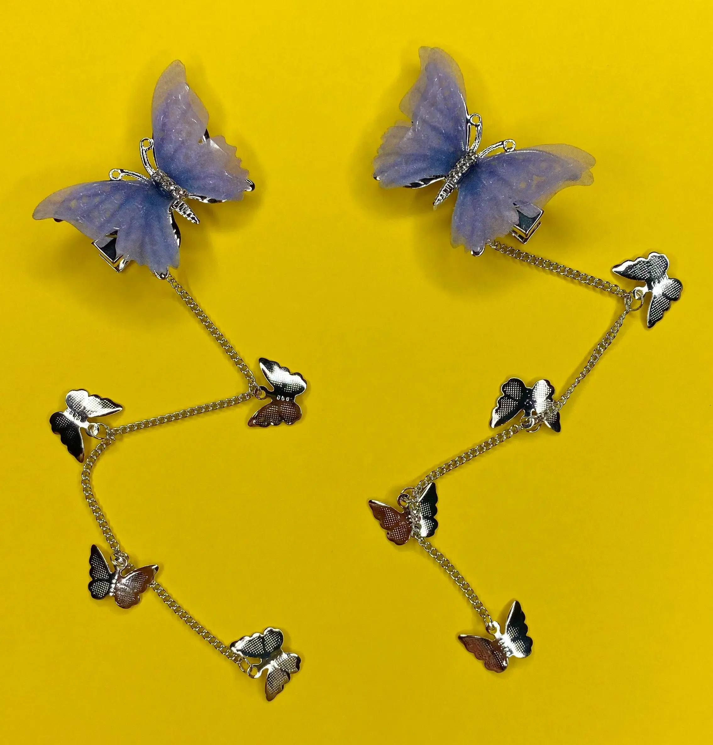 BUTTERFLY CHAIN HAIR CLIP SET