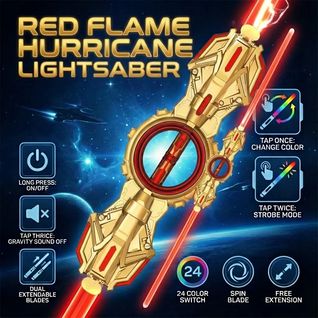 Blazing Hurricane Lightsaber- Gold