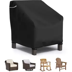 Patio Outdoor Chair Covers, Outdoor Furniture Covers  adapter for Lawn Lounge Seat, Wicker, Swivel, Adirondack, Rocking Chairs, 1 Pack 32"L x 37" W x 36"H inch, Black