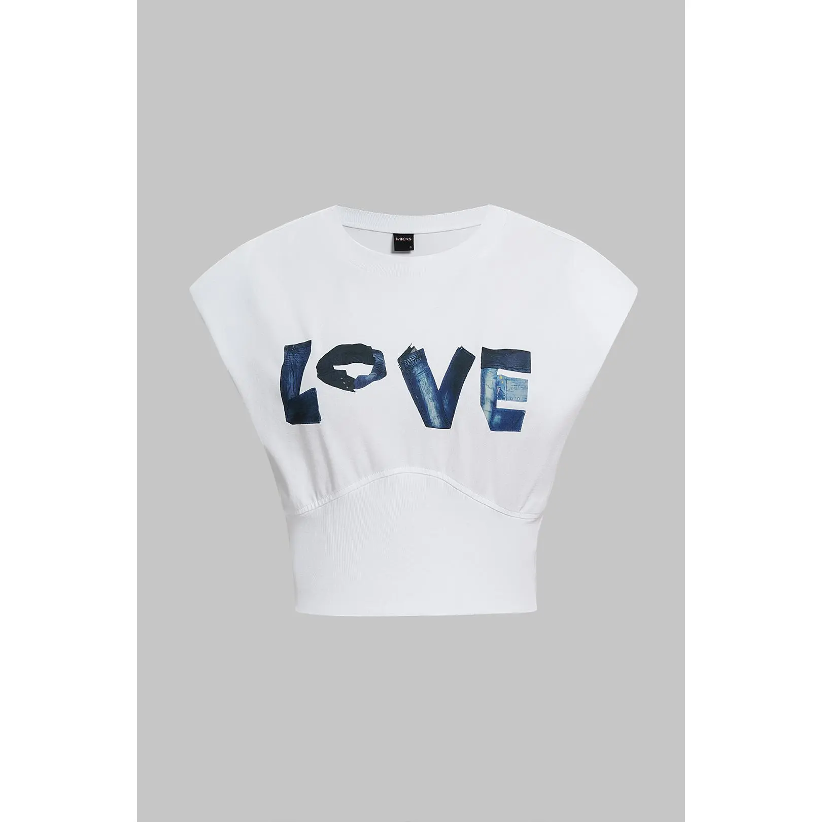 Letter Print Round Neck Tank Top