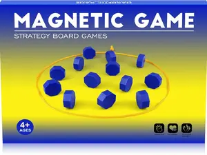 Magnetic Chess Game with Full-Size Stones, Magnet Game with String, for Family & Party & Travel & Camping, Puzzle Strategy Games, 2 Player Games for Kids & Adults