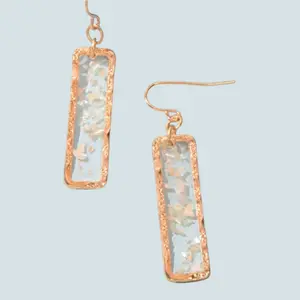 Just a Fleck Of Gold Womens Fashion Drop Style Earrings - Bold Statement Accessory for Adventurous Outfits