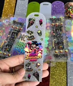 Bling Cartoon Random 20pcs Holographic laser bookmark pen sticker