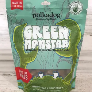Polkadog Green Monstah Bones for Dogs & Cats 7oz