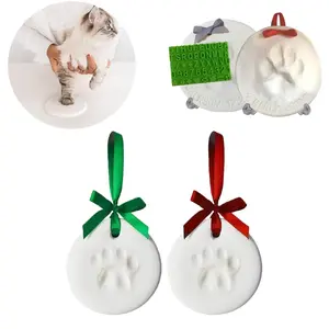 8 in 1 Pet Paw/Handprint Clay DIY Hand Casting Kit-includes Stand, Brush, Mold Box, Letter Stamp, Ribbon-For Cats, Dogs, Small Pets-Sincere Keepsake for Pet Owners-Features Pet Souvenirs, Gifts, Handmade Items, Quality Molds, Premium Materials