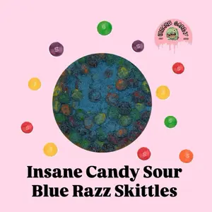 Insane Candy Sour Blue Razz Skittles Candy Snack
