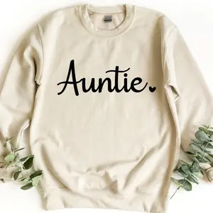 Auntie Sweatshirt, Gift For Aunt, Auntie Shirt, Auntie Pullover Sweater, Womenswear Crewneck Top