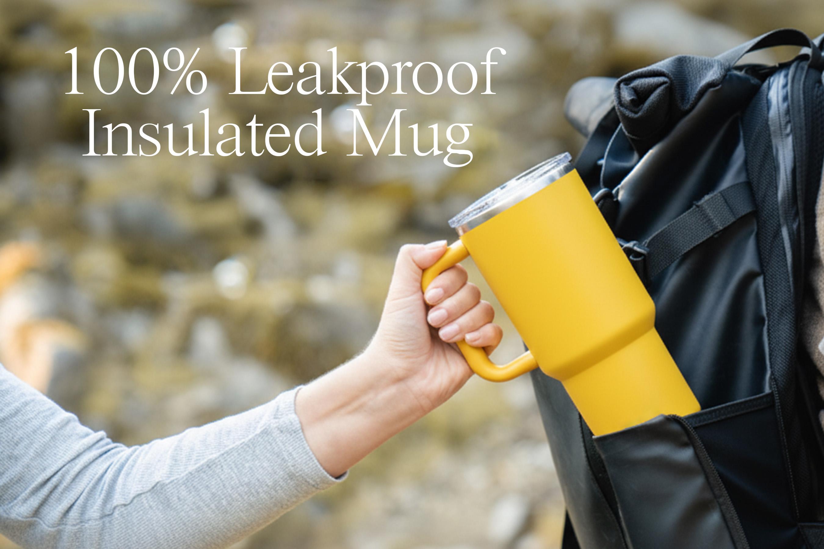 RINFERE Tumbler with Handle, Straw and Slide Lid - 100% Leak Proof, Cup Holder Compatible for Travel - Insulated Stainless Steel Cup - Non-Slip Silicone Pad - BPA-Free (30 OZ)