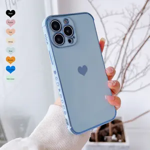 Shockproof Plating Love Heart Case for iPhone 16, 15, 14, 13, 12 Pro Max - Slim, Stylish Protective Cover, Durable & Scratch-Resistant, Fashionable Heart Design, Full Protection Case