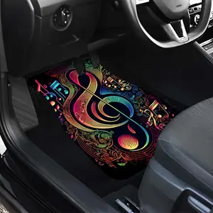 Music Note Pattern Car Floor Mat, Universal Car Interior Decorative Floor Mat, Car Interior Accessories for Women & Men