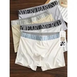 Men's 4 Pack Soft Seamless Boxer Briefs - Breathable, Comfortable Underwear for Activewear and Casual Wear, High Stretch Fabric Socks Menswear Spandex Panty