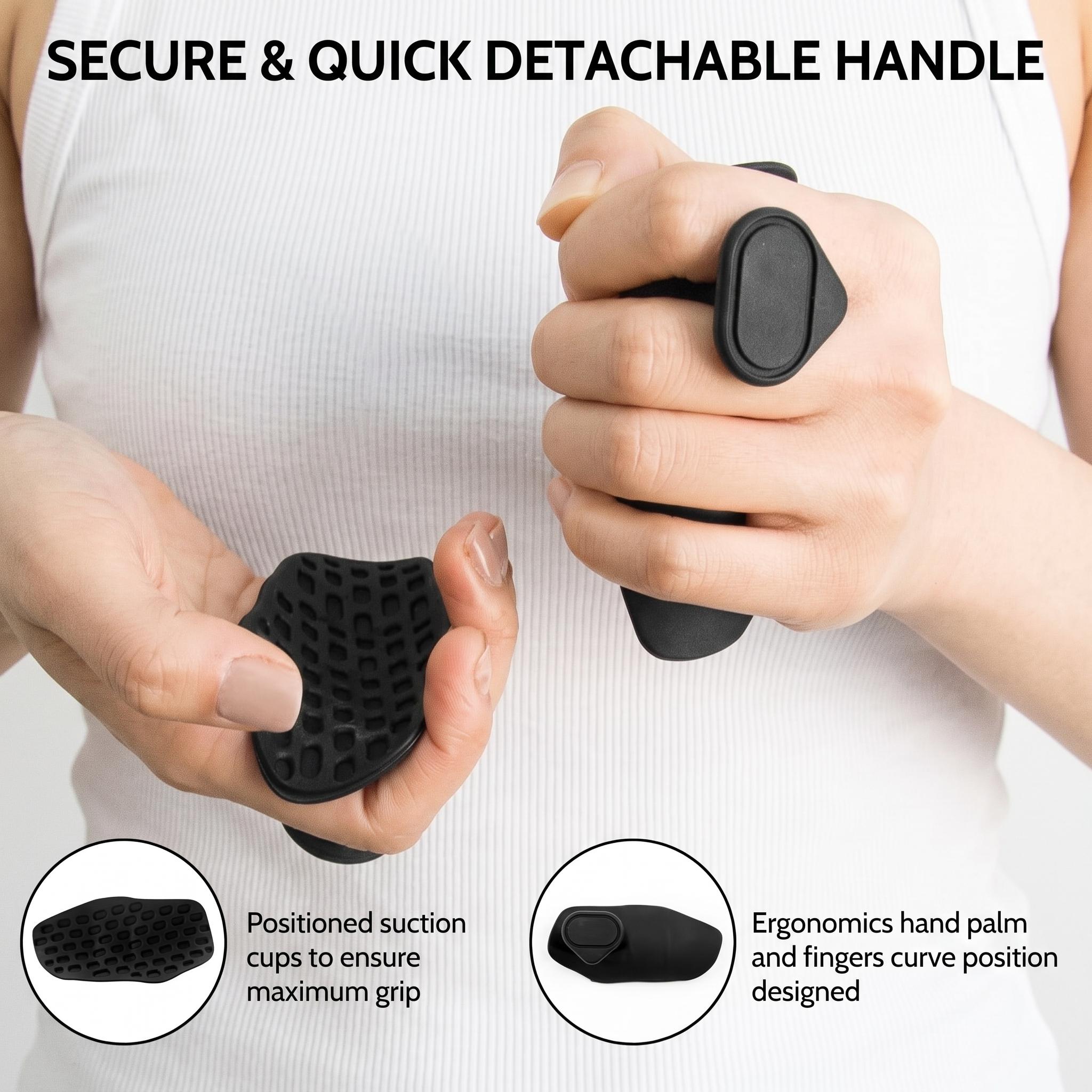 Unisex Anti-Slip Silicone Gym Grip Pads - Palm-Fit Shape Weightlifting Accessories with Palm Protection, Portable Storage Case, Suitable for Dumbbells, Pull-Ups