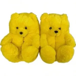 Yellow Teddy Bear Slippers