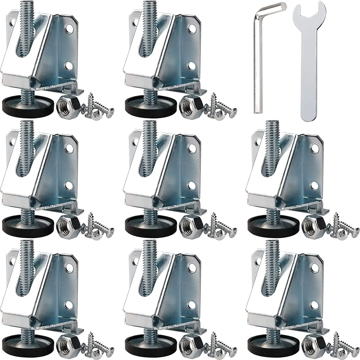 Anwenk Leveling Feet Heavy Duty Furniture Levelers Adjustable Table Leg Leveler w/Lock Nuts for Furniture,Table, Cabinets, Workbench,Shelving Units and More
