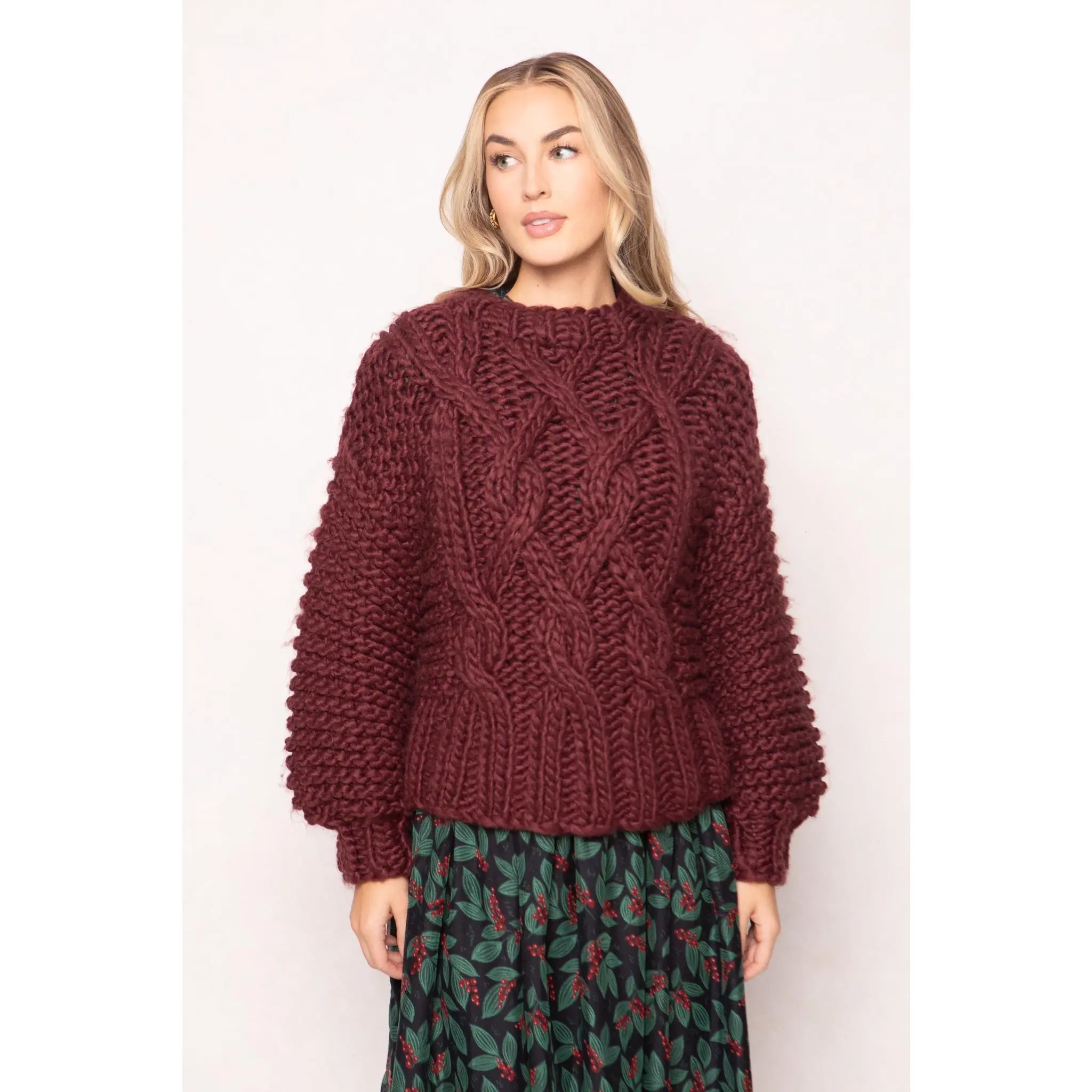 Erica Sweater in Raisin