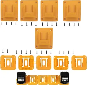 10pc Tool Holders and Battery Holder for 20V 60V Wall Hanger Battery Tool Shelf with Screws
