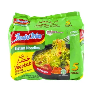 Indomie Mi Goreng Instant Noodles - Savory Vegetable Flavor, 5x 75g Multipack - Halal Certified, Quick & Easy Meal
